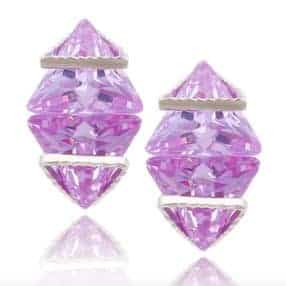 Violet Swarovski Elements Earrings