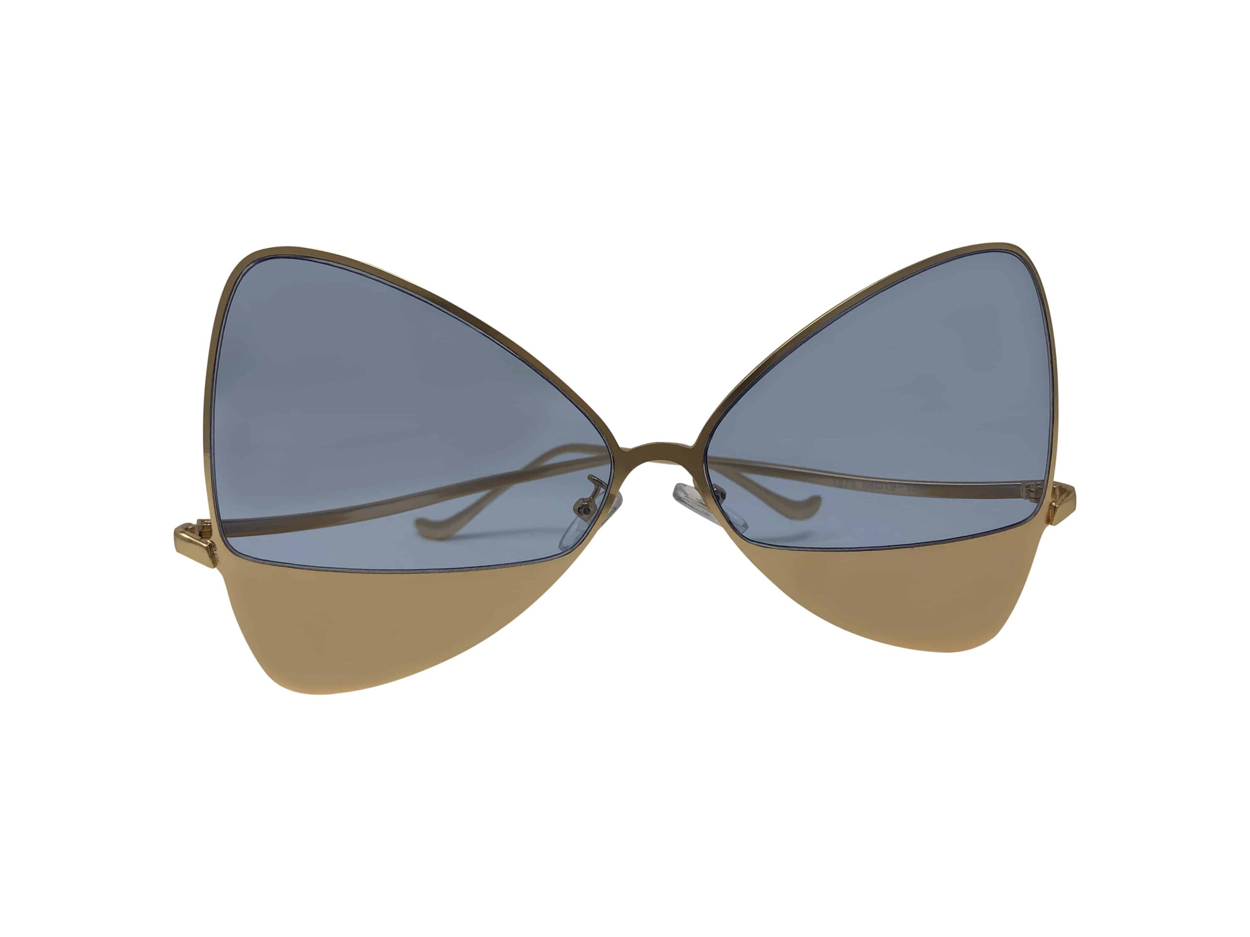 Gold Metal Cat Eye Sunglasses