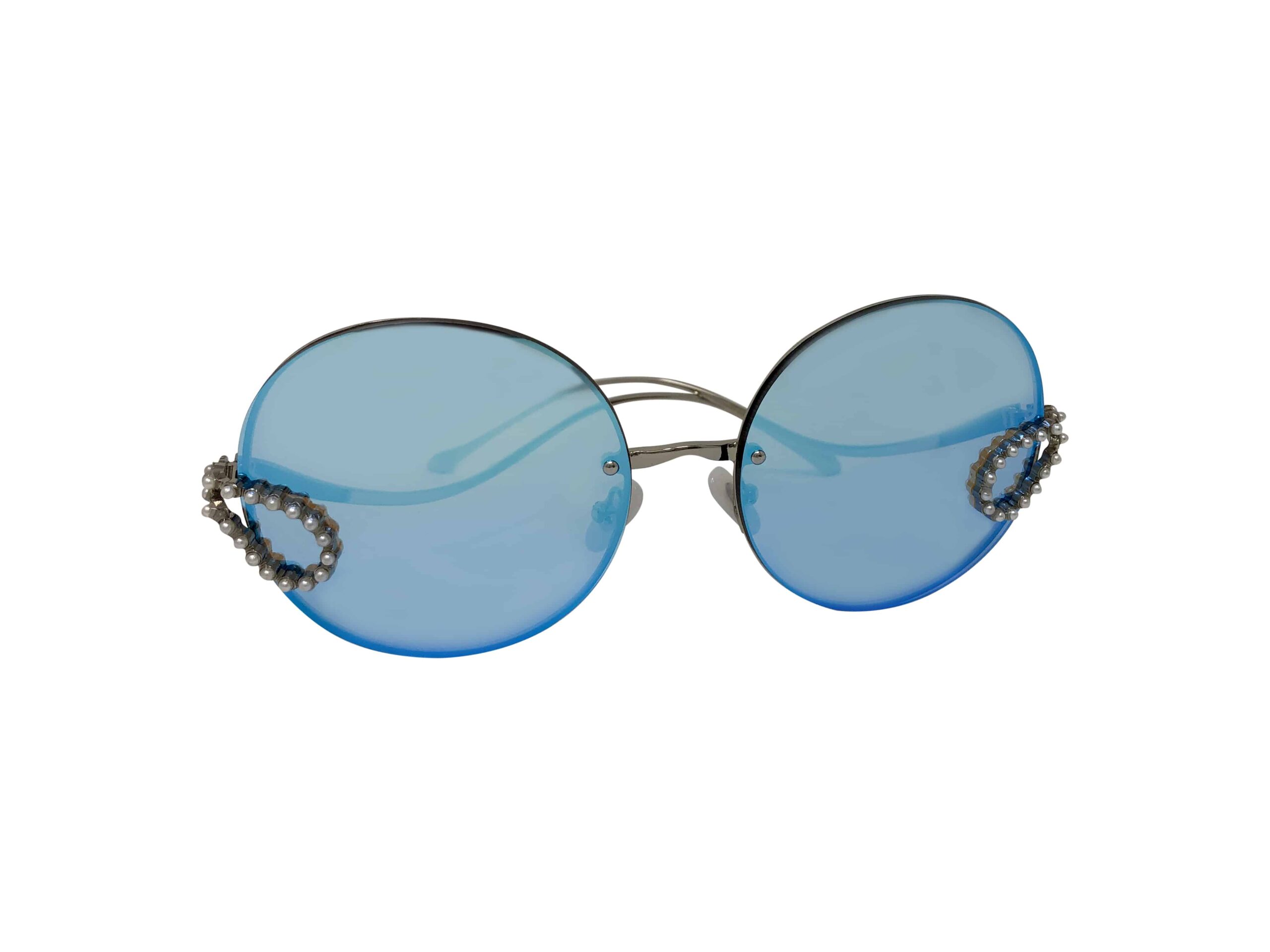 Jeweled Blue Brow Bar Sunglasses