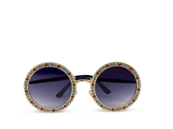 Jeweled Round Sunglasses