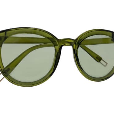 Light Green Sunglasses with Gold Metal End