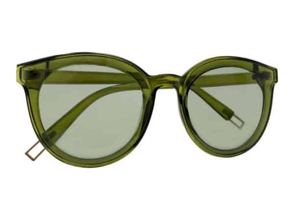 Light Green Sunglasses with Gold Metal End