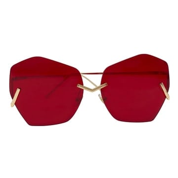 Red Aviators Sunglasses