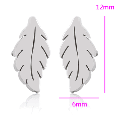 Leaf Stainless Steel Earrings