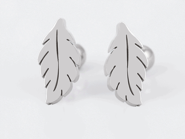 Leaf Stainless Steel Earrings