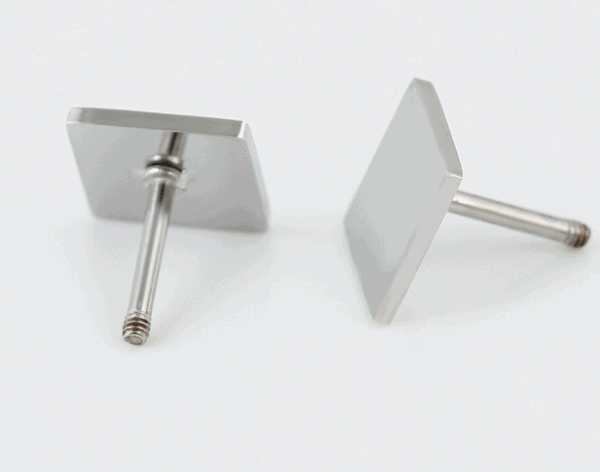 Square Stainless Steel Earrings