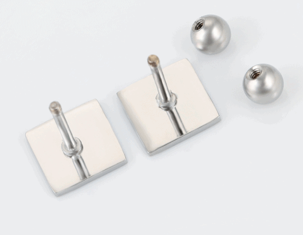 Square Stainless Steel Earrings