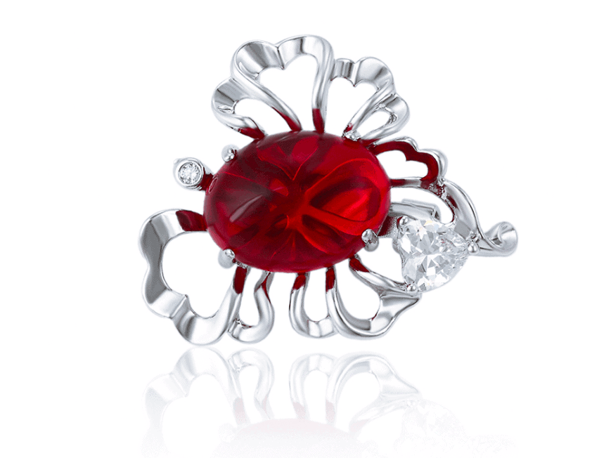 Le Coeur Rouge Brooch