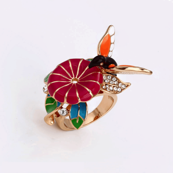 Oiseaux 18K Gold Plated Ring