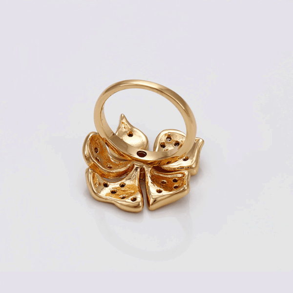 Iris 18K Gold Plated Flower Ring