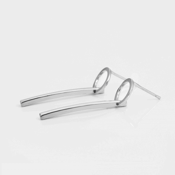 Sylvia Sterling Steel Drop Earrings