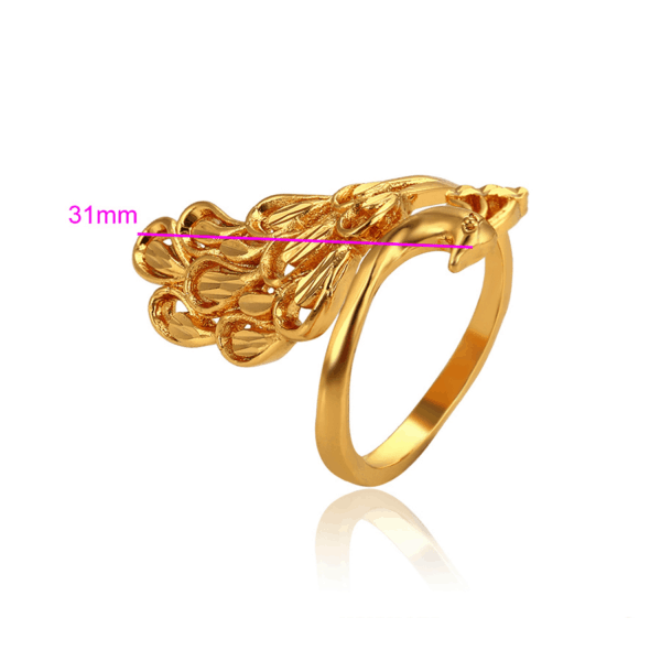 Peacock 24K Dubai Gold Plated Ring