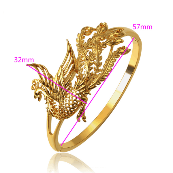 24K Gold Plated Dragon Warrior Bangle