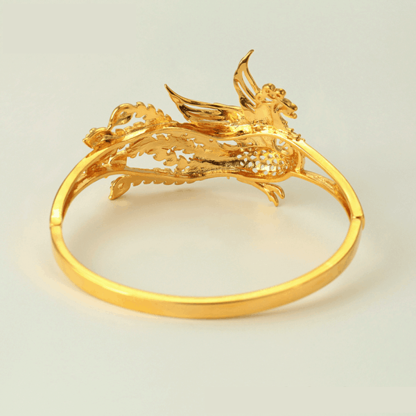 24K Gold Plated Dragon Warrior Bangle