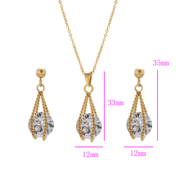 24K Gold Plated Inès Jewelry Set