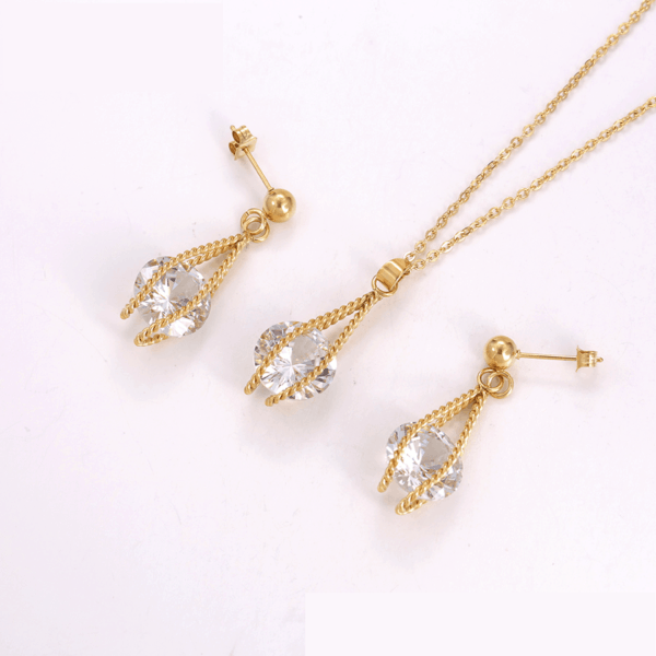 24K Gold Plated Inès Jewelry Set