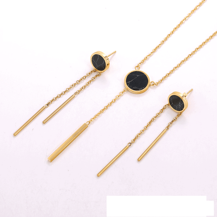 24K Gold Plated Agathe Jewelry Set