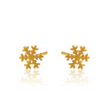 Snowflake 24 Gold Plated Earrings