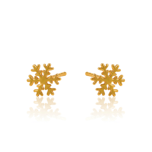 Snowflake 24 Gold Plated Earrings