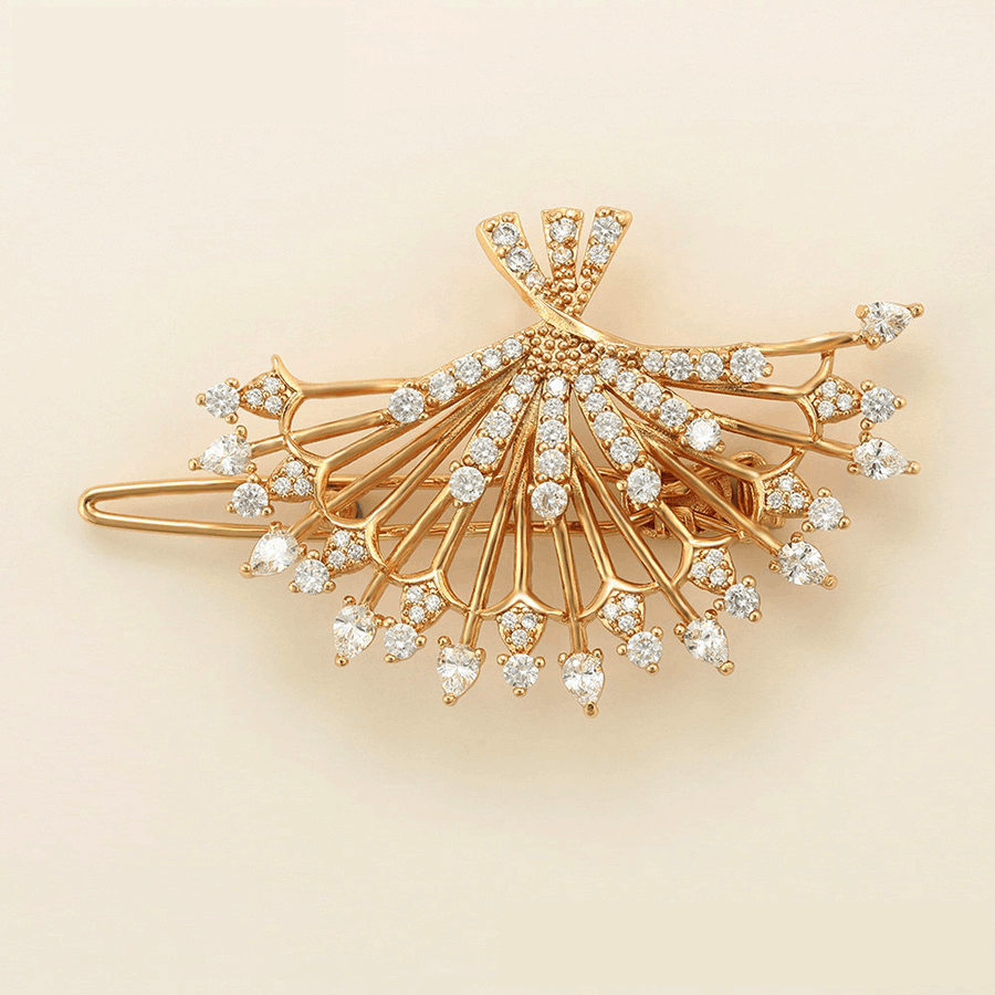 Sophie 18K Gold Plated Crystal Pin