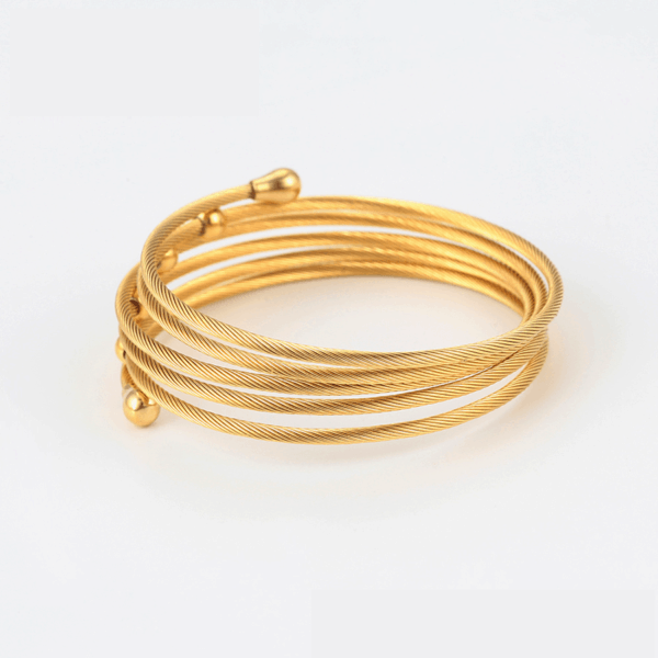 Lucie 24K Dubai Gold Plated Bangle+Ring Set