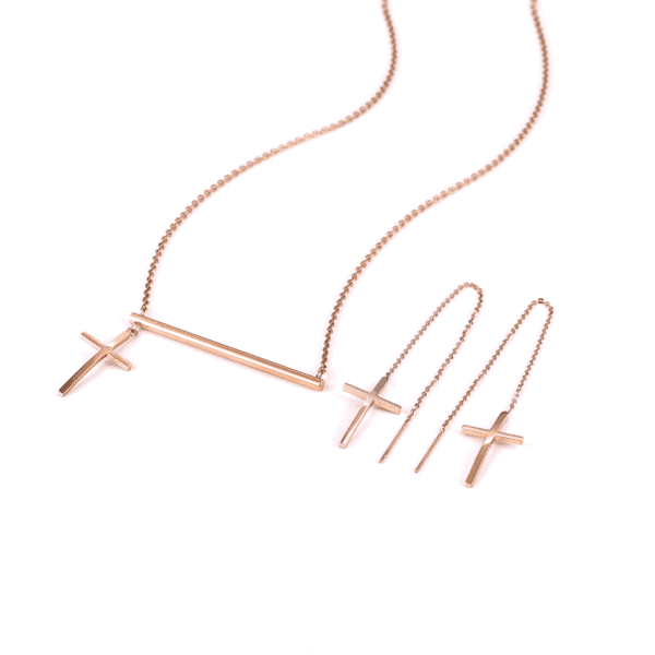 Elena Rose Gold Jewelry Set