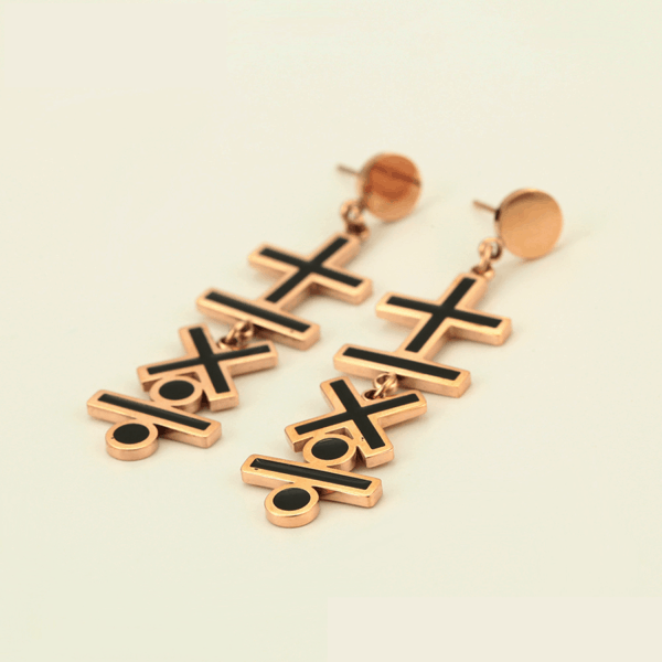 Gabrielle Rose Gold Drop Earrings