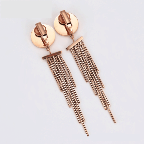 Mariam Rose Gold Drop Earrings