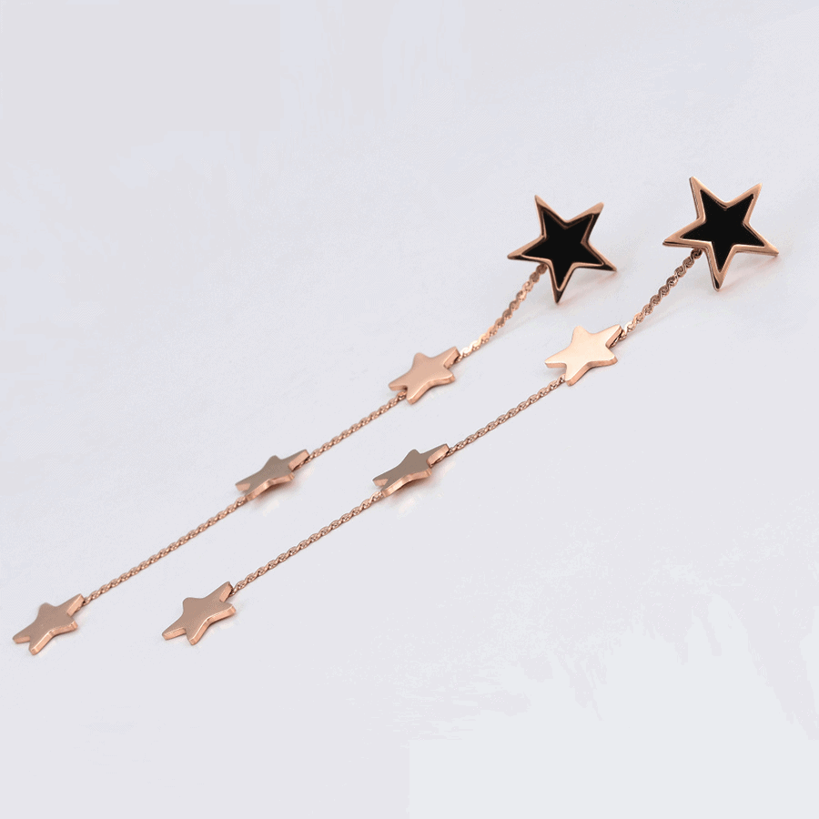 Alice Rose Gold Drop Earrings