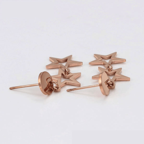 Aya Rose Gold Drop Earrings