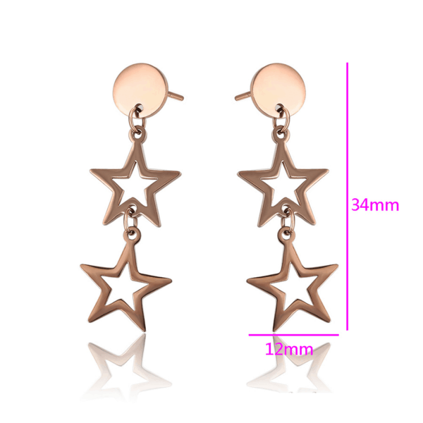 Aya Rose Gold Drop Earrings