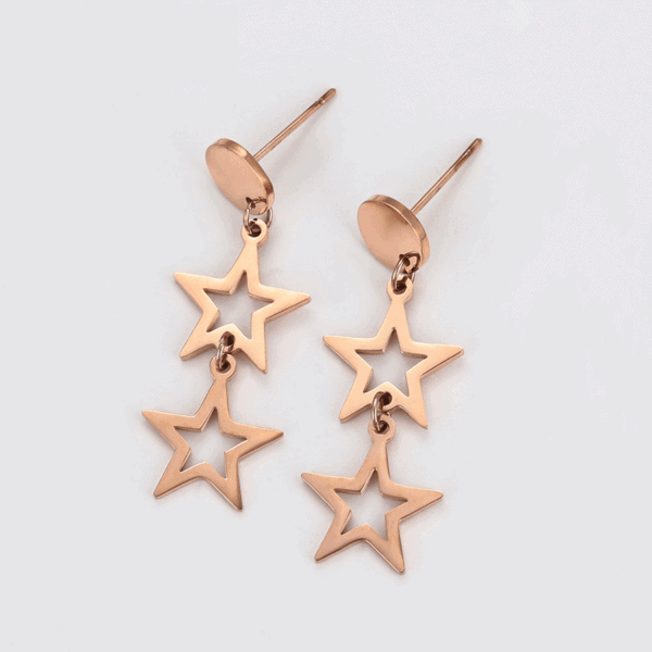 Aya Rose Gold Drop Earrings