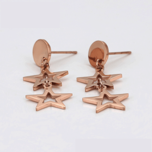 Aya Rose Gold Drop Earrings