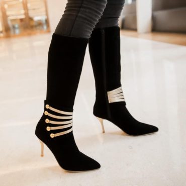 Margaux Knee High Black Boots