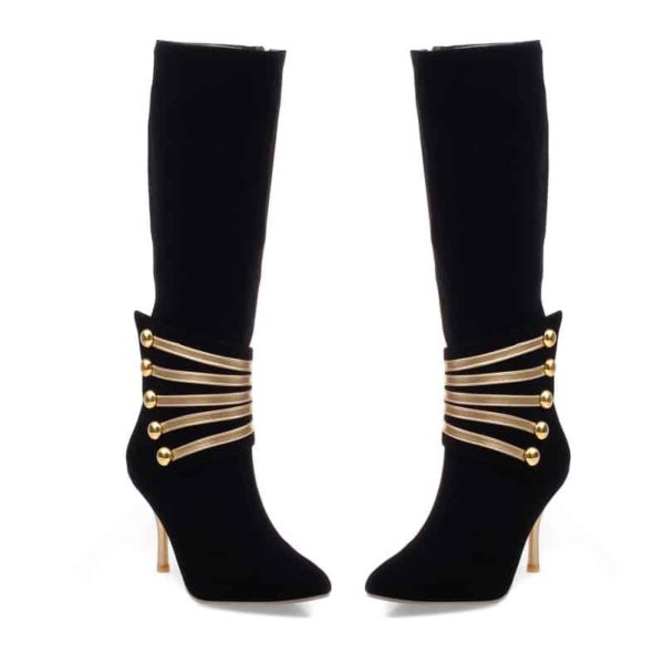 Margaux Knee High Black Boots