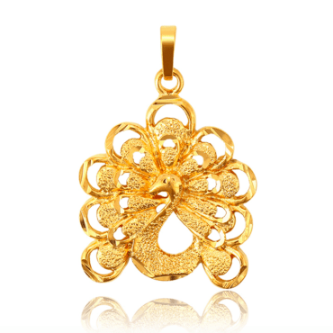 Peacock Dubai 24K Gold Plated Pendant