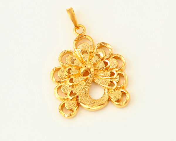 Peacock Dubai 24K Gold Plated Pendant