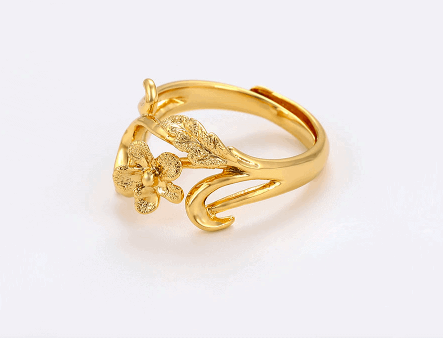 Fleur 24KT Gold Plated Ring