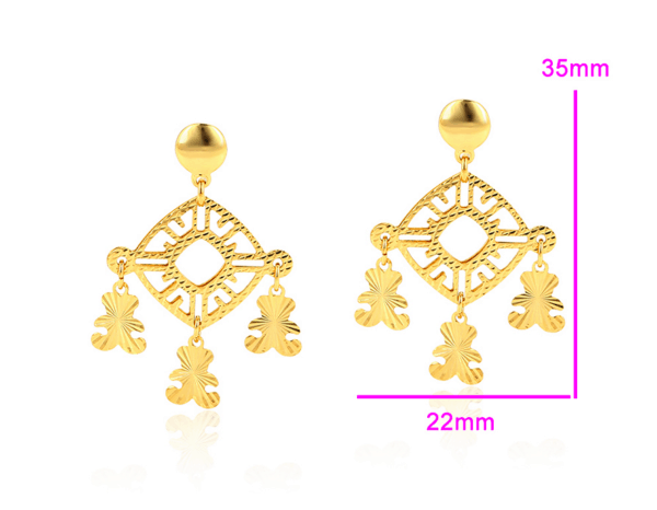 Corazon 24KT Gold Plated Dropped Earrings