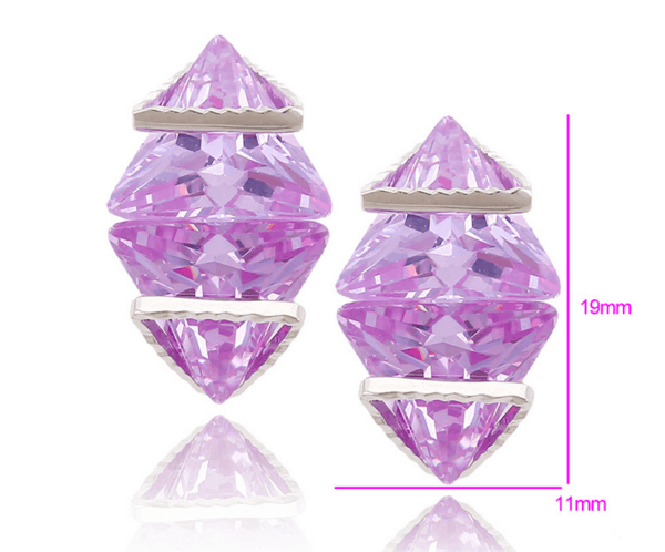 Violet Swarovski Elements Earrings