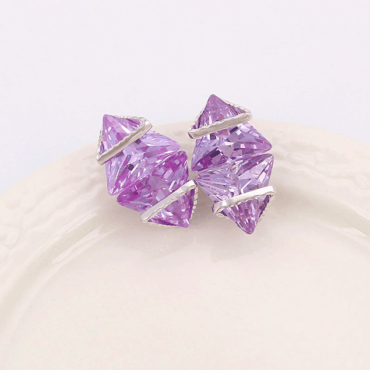 Violet Swarovski Elements Earrings