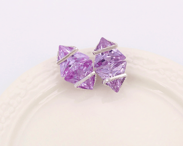 Violet Swarovski Elements Earrings