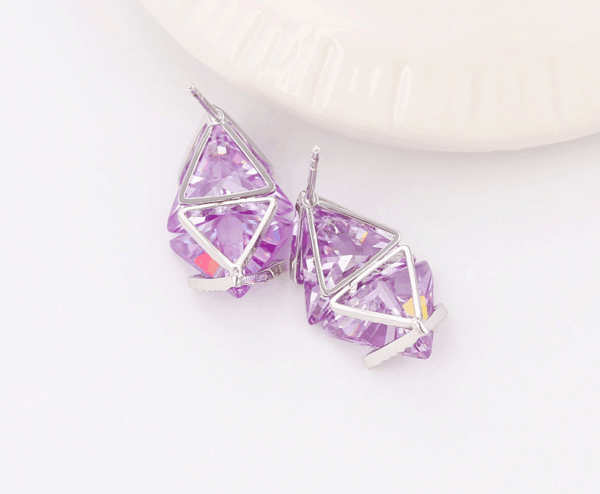 Violet Swarovski Elements Earrings