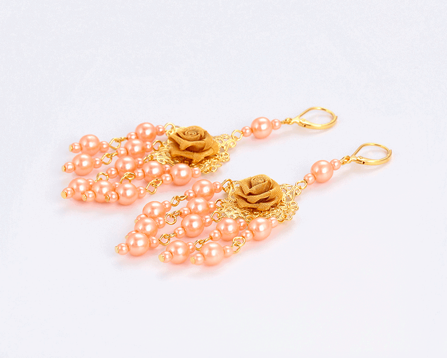 Azara 24K Dubai Gold Plated Beads Earrings