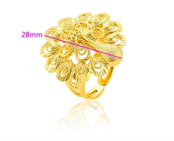 Peacock Dubai 24K Gold Plated Ring