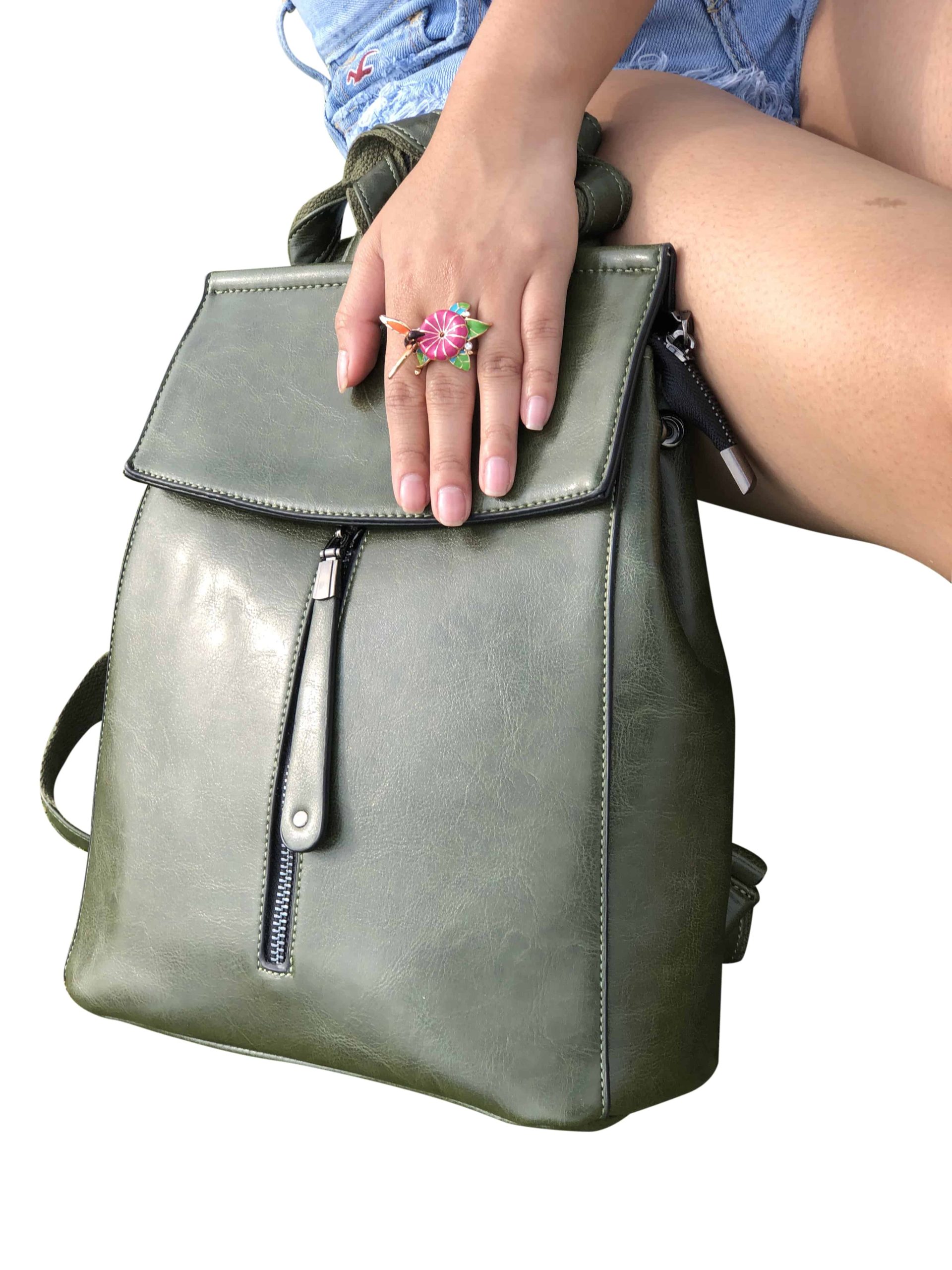 Genuine Leather Lilianne Backpack