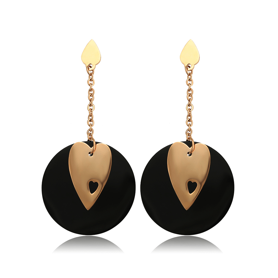 Arie Rose Gold Drop Earrings