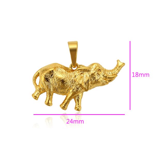 Elephant Dubai Gold Plated Pendant