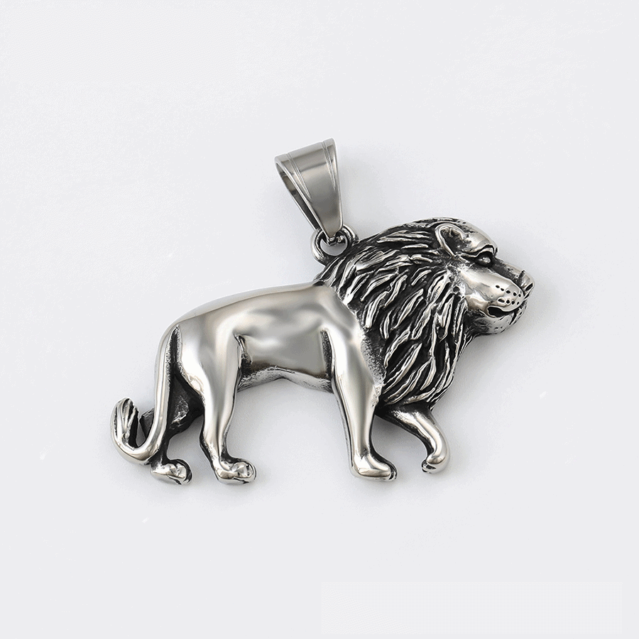 Roi Lion Stainless Steel Necklace