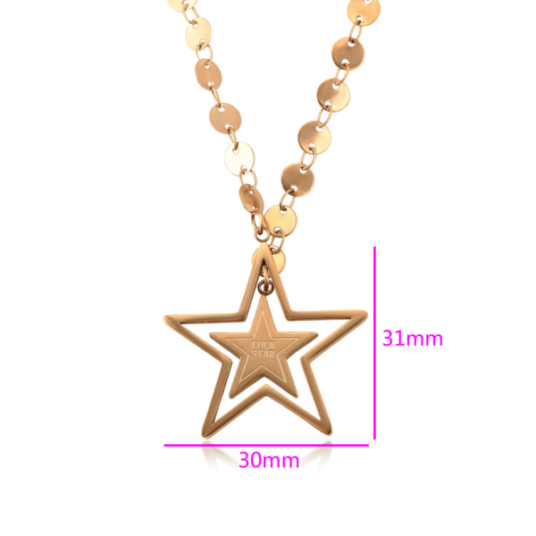 Lucky Star Rose Gold Necklace